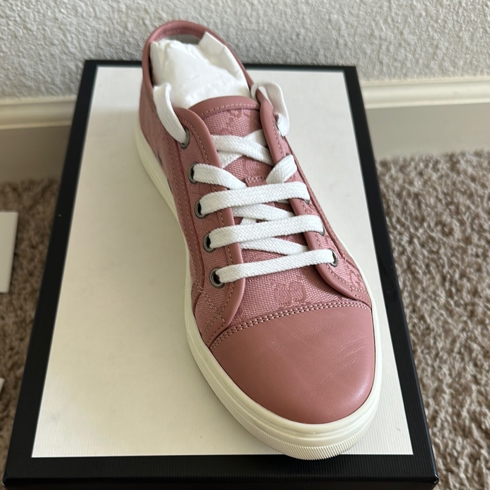 Gucci Tess S Gomma Women's Rose GG Monogram Sneakers Size 37 / 7 - Picture 2 of 16